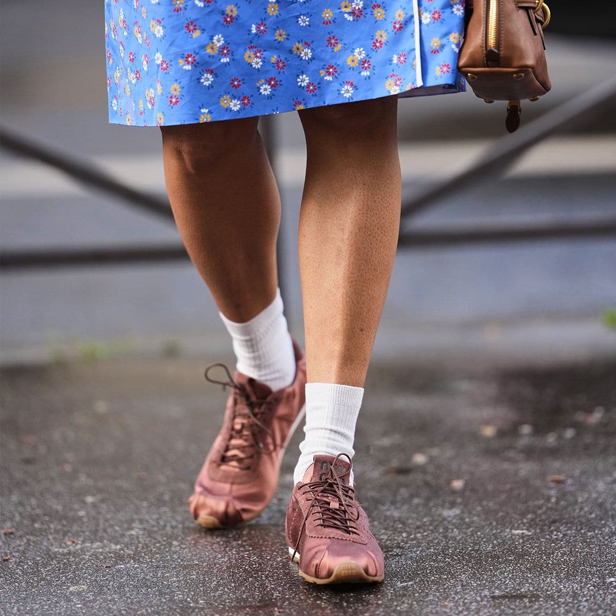  The Elegant Sneaker Trend Fashion People Are Swapping Suede for This Spring 